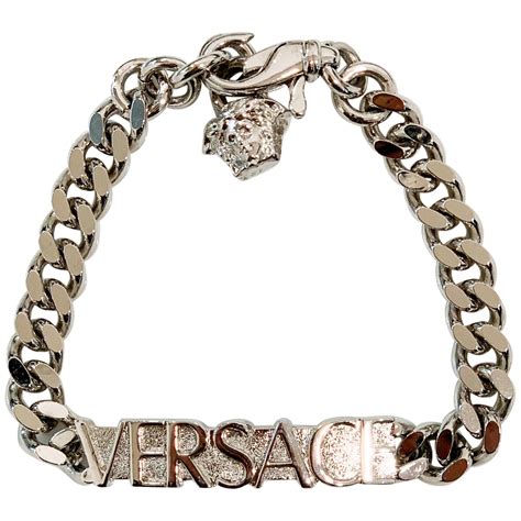 versace silver bracelet